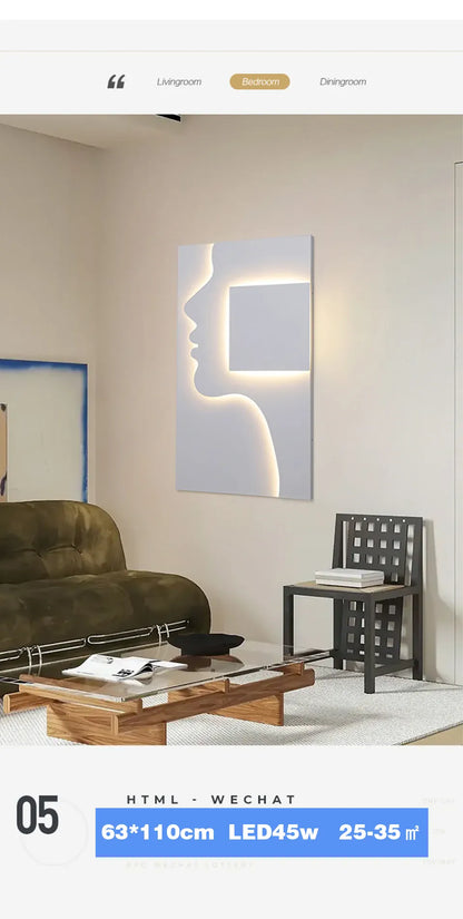 Verthara Premium Face Profile Art Wall Sconce