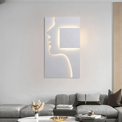 Verthara Premium Face Profile Art Wall Sconce 60x35cm