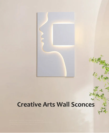 Verthara Premium Face Profile Art Wall Sconce