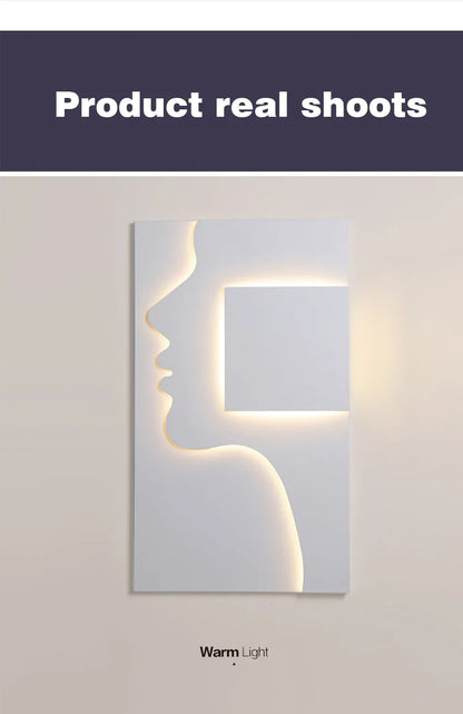 Verthara Premium Face Profile Art Wall Sconce