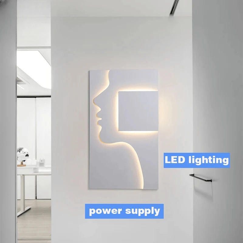 Verthara Premium Face Profile Art Wall Sconce