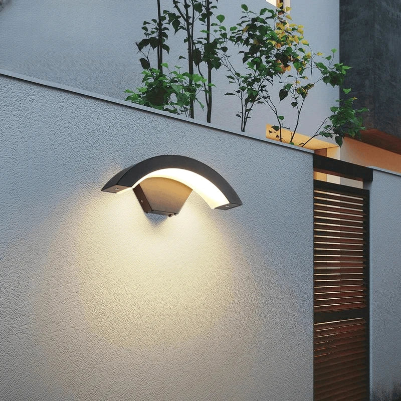 Verthara Premium Fan-Shaped Motion Sensor Outdoor Wall Light