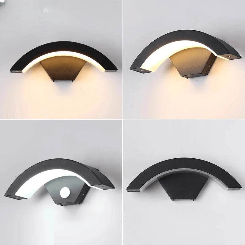 Verthara Premium Fan-Shaped Motion Sensor Outdoor Wall Light