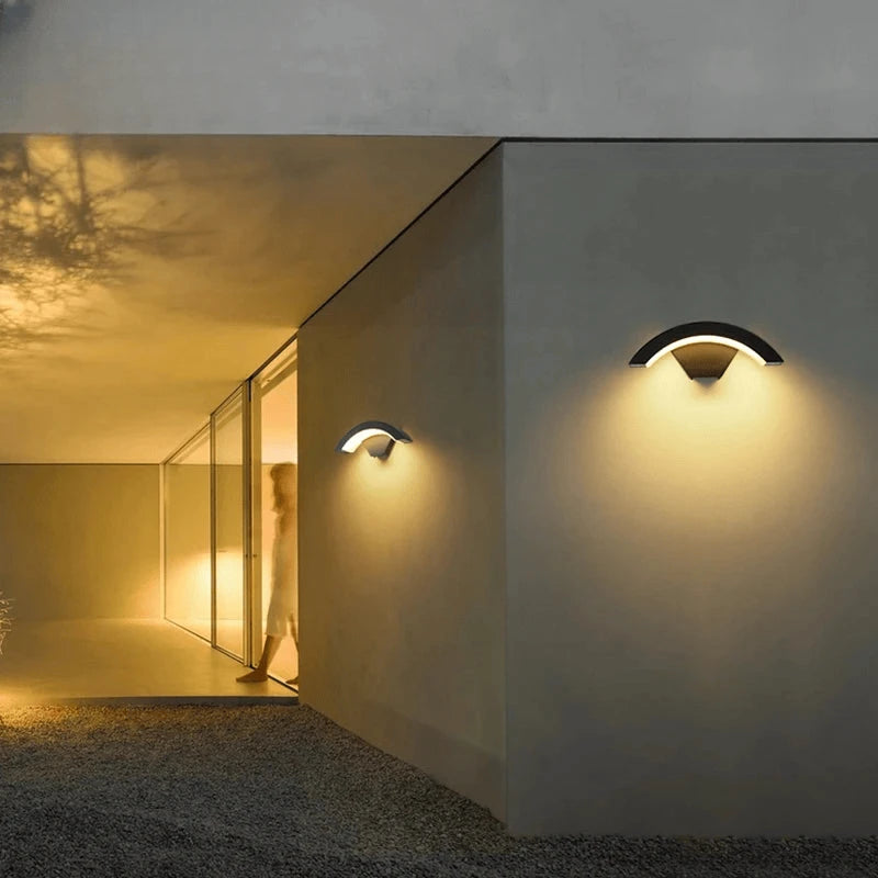 Verthara Premium Fan-Shaped Motion Sensor Outdoor Wall Light