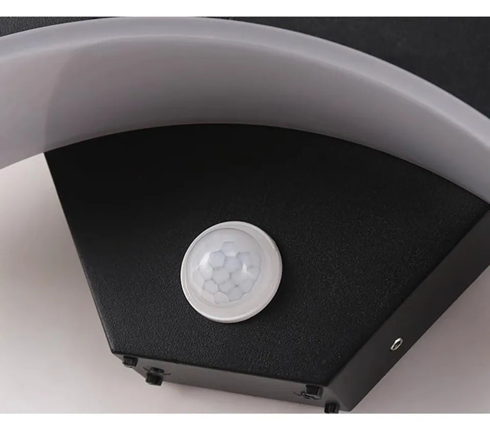 Verthara Premium Fan-Shaped Motion Sensor Outdoor Wall Light