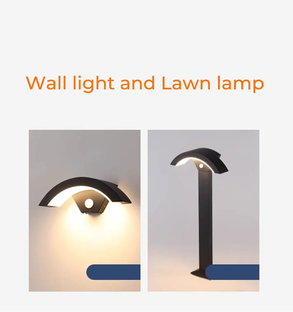 Verthara Premium Fan-Shaped Motion Sensor Outdoor Wall Light