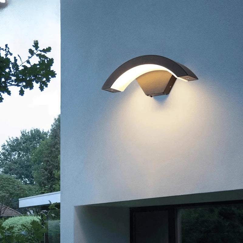 Verthara Premium Fan-Shaped Motion Sensor Outdoor Wall Light