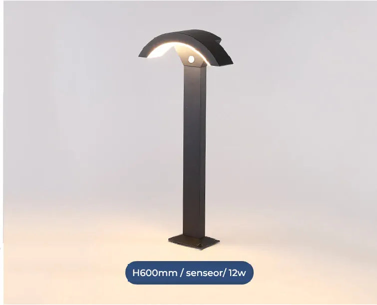 Verthara Premium Fan-Shaped Motion Sensor Outdoor Wall Light Cool white / H60cm with sensor