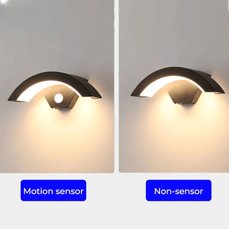 Verthara Premium Fan-Shaped Motion Sensor Outdoor Wall Light