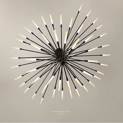 Verthara Premium Firework Sculptural Gold LED Chandelier