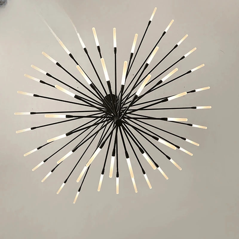 Verthara Premium Firework Sculptural Gold LED Chandelier