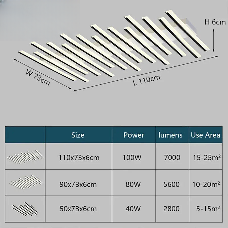 Verthara Premium Fishbone Acrylic LED Ceiling Light
