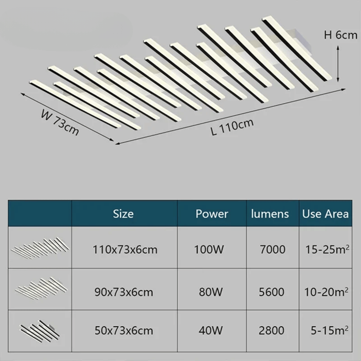 Verthara Premium Fishbone Acrylic LED Ceiling Light
