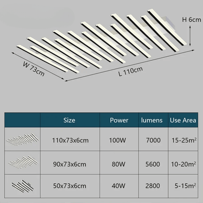 Verthara Premium Fishbone Acrylic LED Ceiling Light