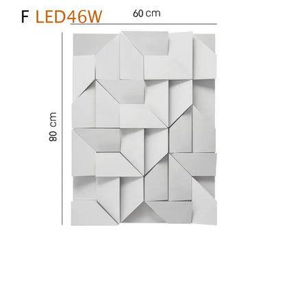 Verthara Premium Geometric Art Indoor Wall Light 80x60x14 46W
