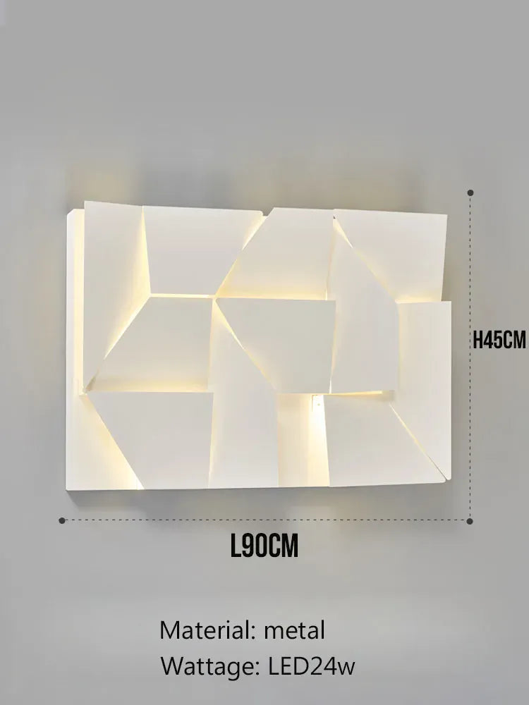 Verthara Premium Geometric Art Indoor Wall Light 90x45cm
