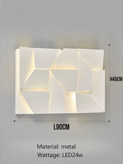 Verthara Premium Geometric Art Indoor Wall Light 90x45cm
