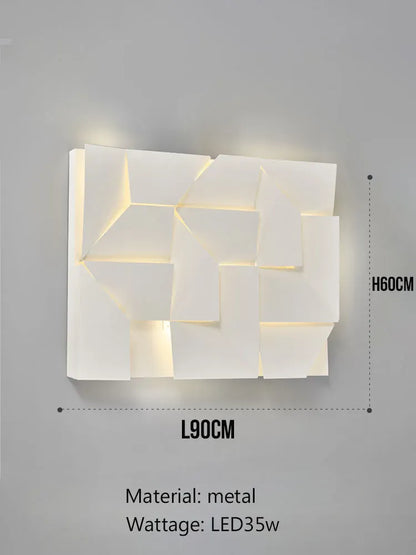 Verthara Premium Geometric Art Indoor Wall Light 90x60cm