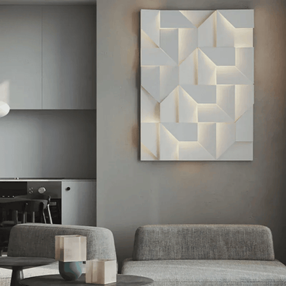 Verthara Premium Geometric LED Wall Light - Indoor Mount - Modern Design - Aluminium - Black Finish - Versatile Background Lighting
