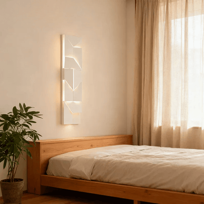 Verthara Premium Geometric LED Wall Light - Indoor Mount - Modern Design - Aluminium - Black Finish - Versatile Background Lighting