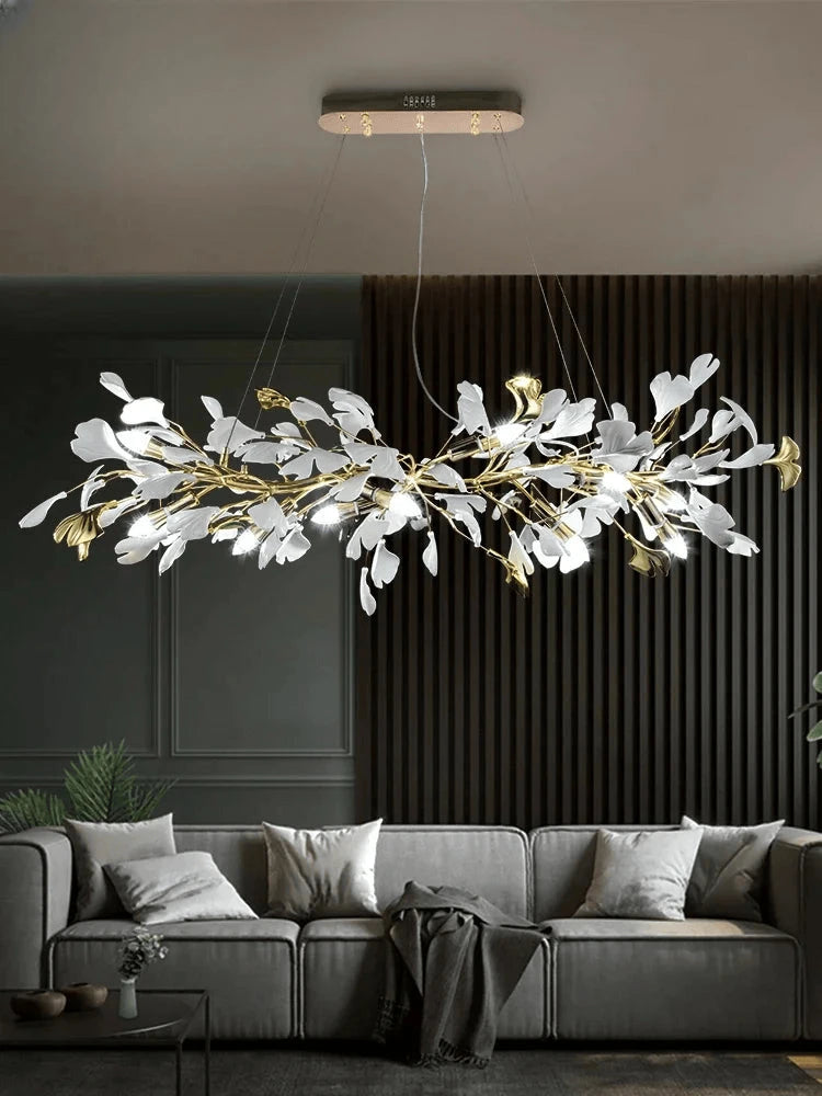 Verthara Premium Ginkgo Leaf Branch Chandelier