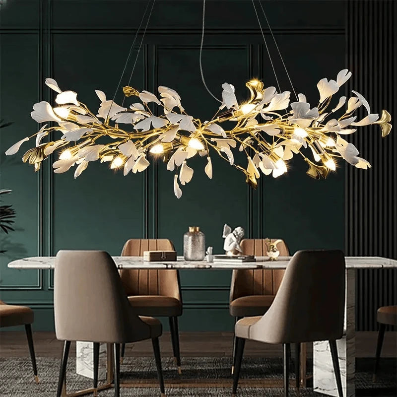 Verthara Premium Ginkgo Leaf Branch Chandelier
