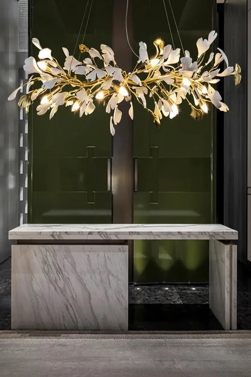 Verthara Premium Ginkgo Leaf Branch Chandelier