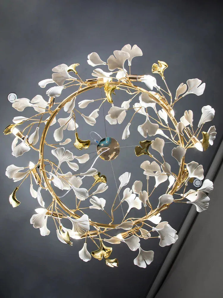 Verthara Premium Ginkgo Leaf Branch Chandelier