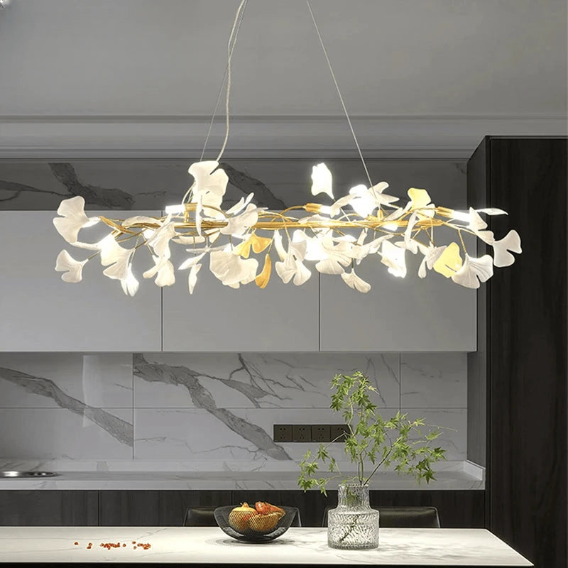 Verthara Premium Ginkgo Leaf Branch Chandelier