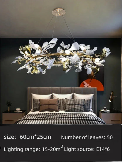 Verthara Premium Ginkgo Leaf Branch Chandelier