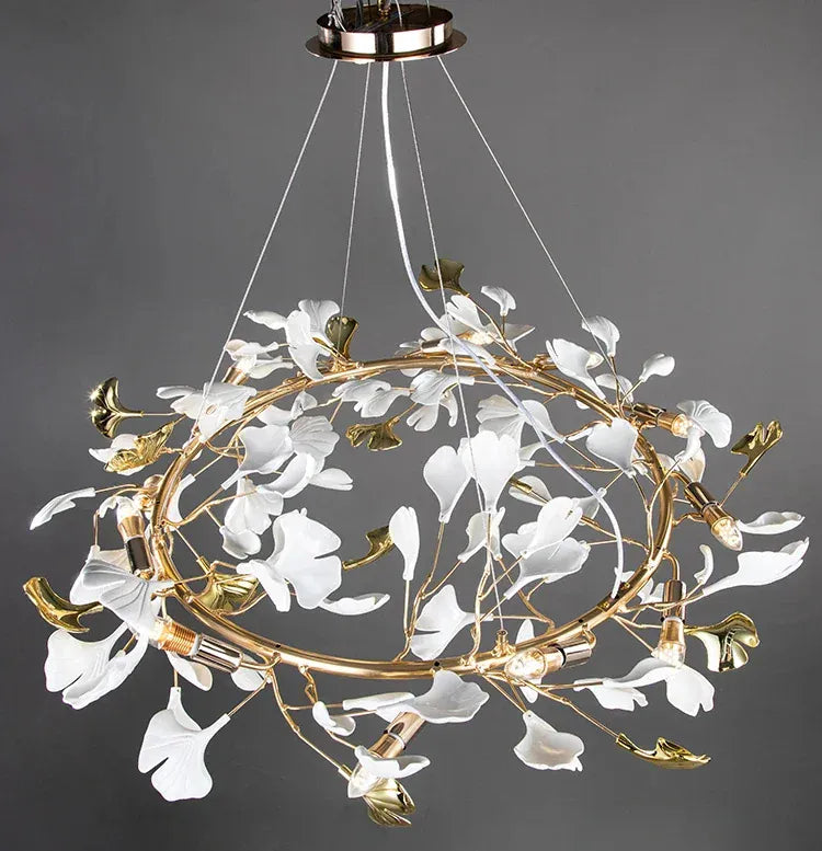 Verthara Premium Ginkgo Leaf Branch Chandelier