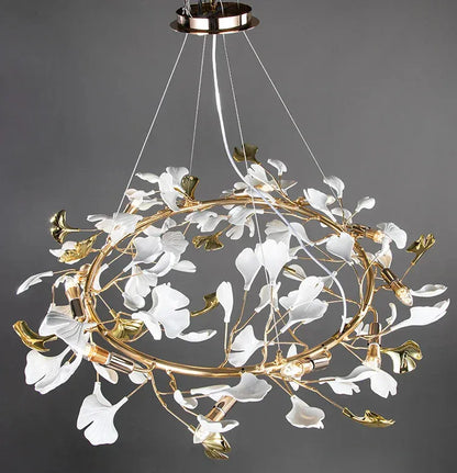 Verthara Premium Ginkgo Leaf Branch Chandelier