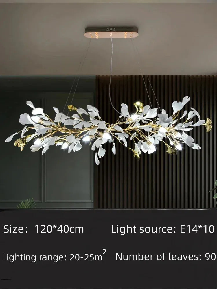 Verthara Premium Ginkgo Leaf Branch Chandelier