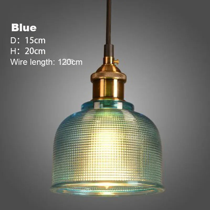 Verthara Premium Glass Pendant Light with Adjustable Cable Blue color