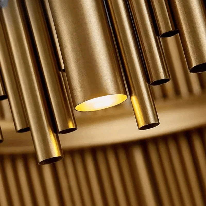 Verthara Premium Gold Aluminium Tube Pendant Light