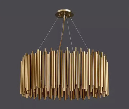 Verthara Premium Gold Aluminium Tube Pendant Light