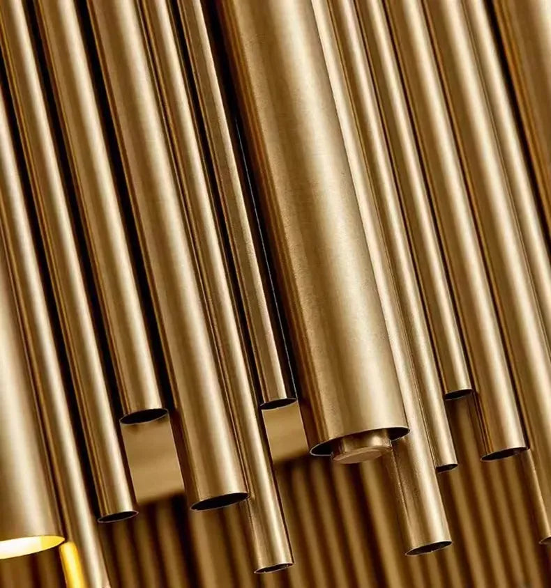 Verthara Premium Gold Aluminium Tube Pendant Light
