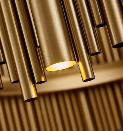 Verthara Premium Gold Aluminium Tube Pendant Light