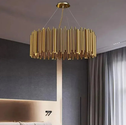 Verthara Premium Gold Aluminium Tube Pendant Light