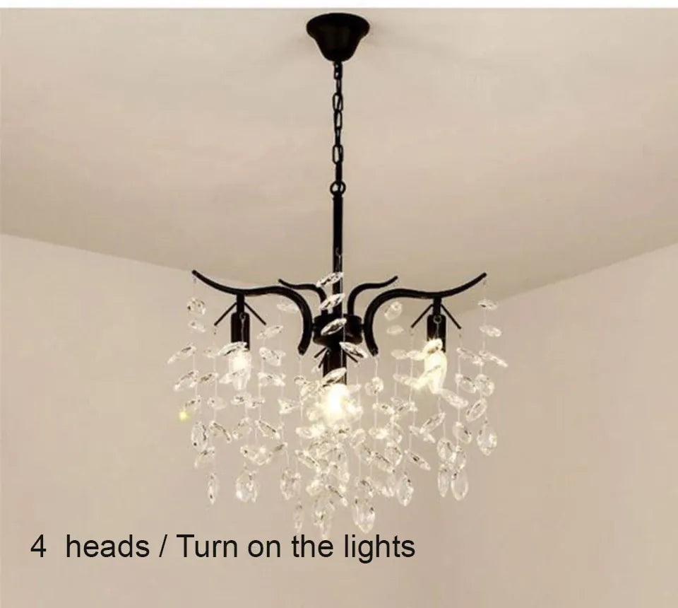 Verthara Premium Gold Crystal LED Pendant Chandelier | Dimmable 3 Colours