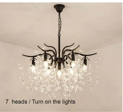 Verthara Premium Gold Crystal LED Pendant Chandelier | Dimmable 3 Colours