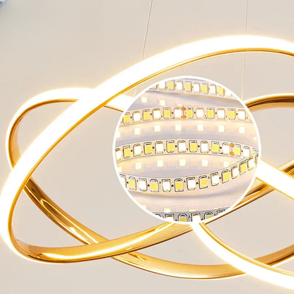 Verthara Premium Gold Geometric Line Chandelier