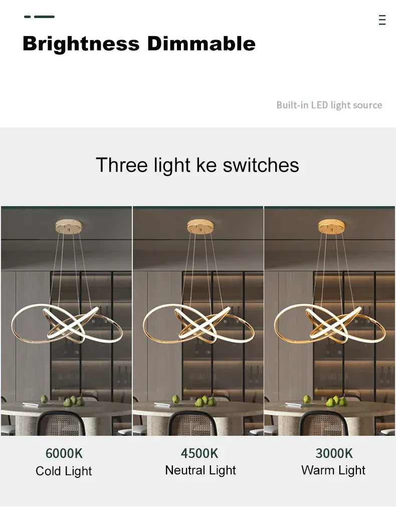 Verthara Premium Gold Geometric Line Chandelier