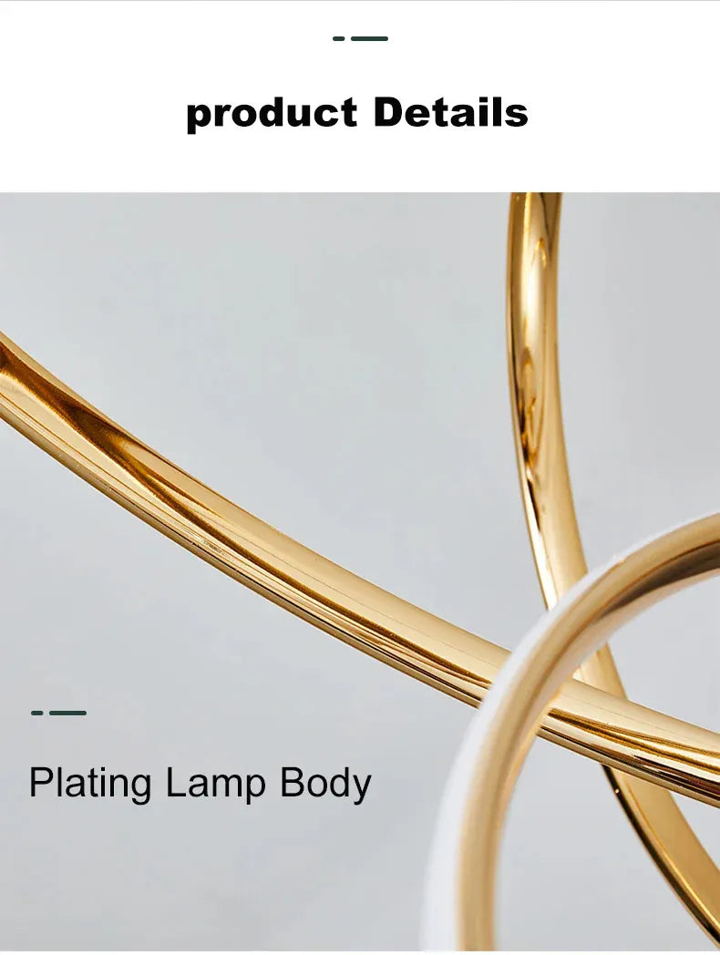 Verthara Premium Gold Geometric Line Chandelier