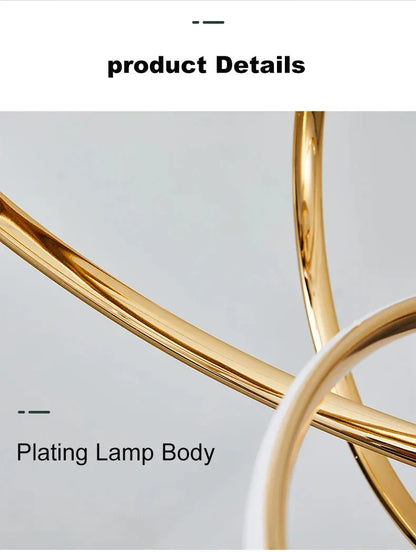 Verthara Premium Gold Geometric Line Chandelier