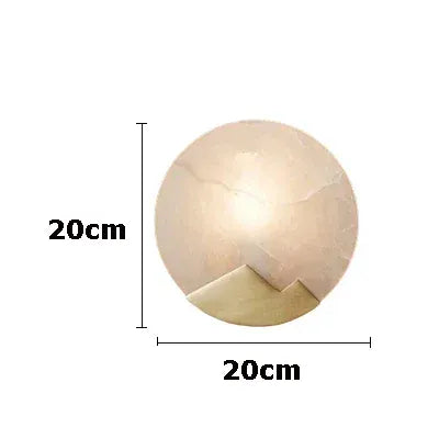 Verthara Premium Gold Marble Round Pendant Chandelier