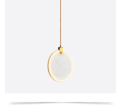 Verthara Premium Gold Marble Round Pendant Chandelier