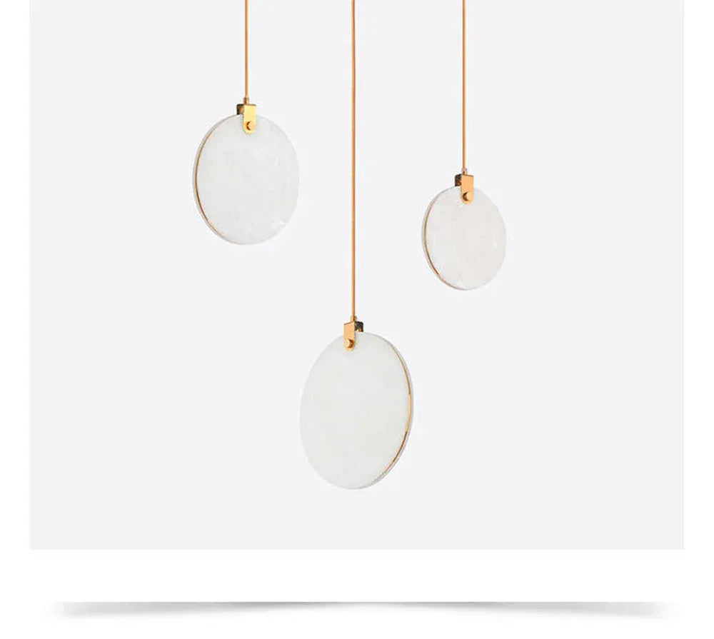 Verthara Premium Gold Marble Round Pendant Chandelier
