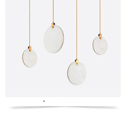 Verthara Premium Gold Marble Round Pendant Chandelier