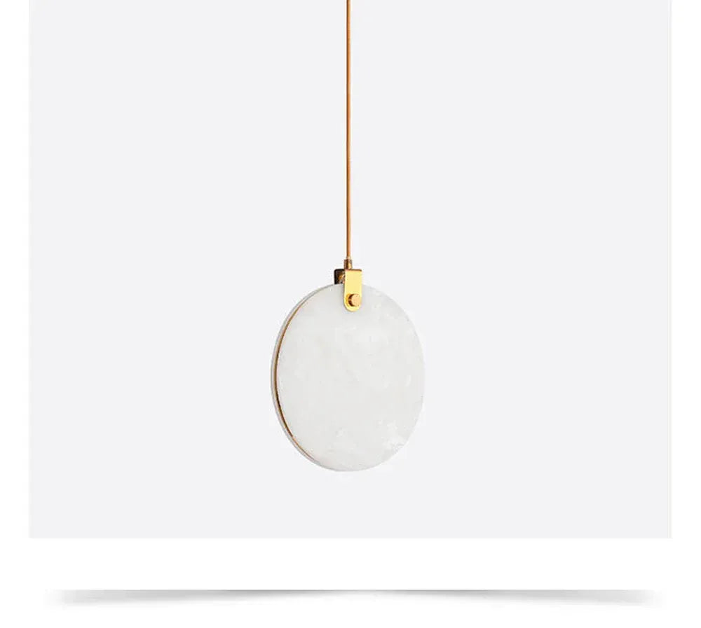 Verthara Premium Gold Marble Round Pendant Chandelier